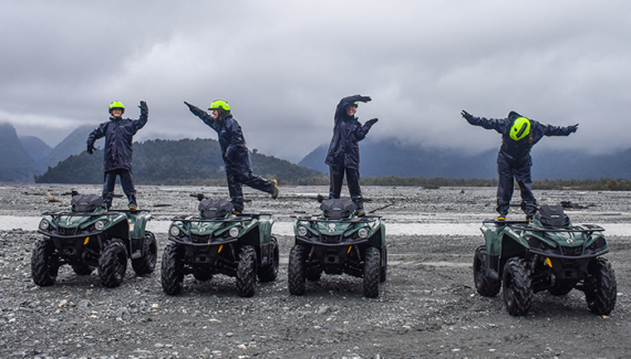 Employees quad biking
