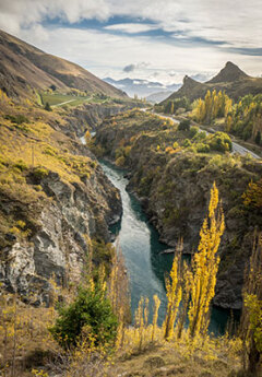 The rugged and beautiful Kawarau Gorge in Queenstown