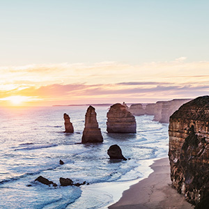 Aerial view of Twelve Apostles on the Great Ocean Road