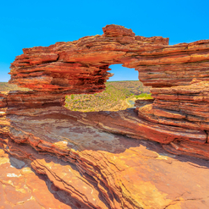 rocky window shape with gorge views