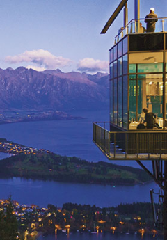 View over Queenstown and the Remarkables