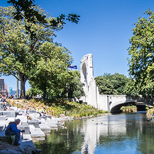 View of Avon River in Christchurch